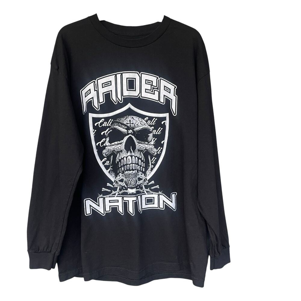 Raider Nation Mens Shirt Extra Large XL Long Sleeve NFL Football Carr Cooper
